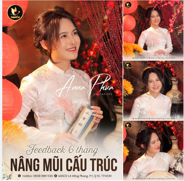 Tân xuân Bác sĩ Hoạt nhận được feedback cực xịn từ bạn Anna Phua (Singapore). Mũi xinh chụp góc nào cũng xinh, tự tin khoe diện mạo trong bộ ảnh dịp tết.
