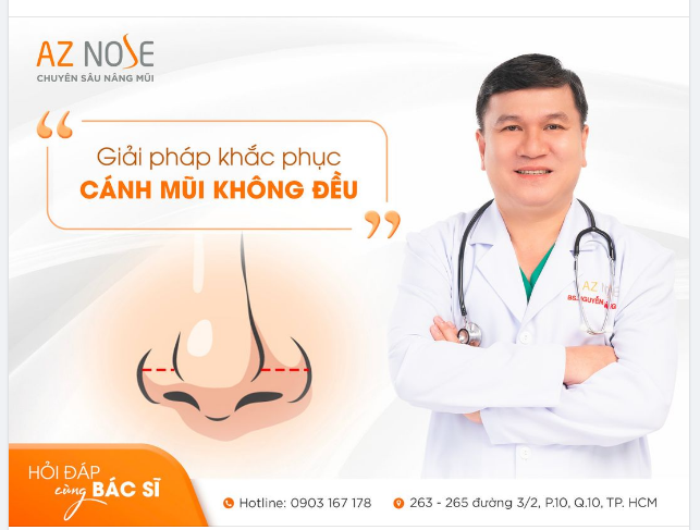 Làm thế nào để khắc phục cánh mũi không đều