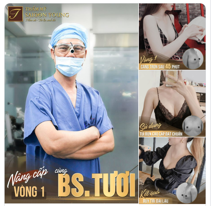 Sở hữu vòng 1 căng tròn, đầy đặn, quyến rũ, đảm bảo an toàn cùng Saigon Young- Bs Tươi chị em nhé.