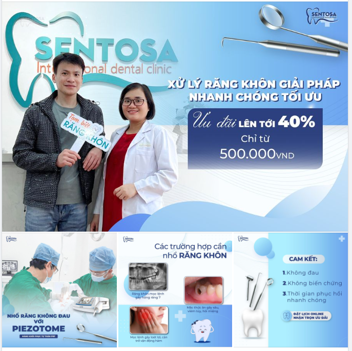 NHỔ RĂNG KHÔN 10PHÚT BẰNG SÓNG SIÊU ÂM CHỈ TỪ 500K/1 RĂNG