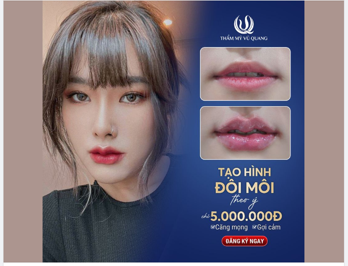 Đôi môi xinh đẹp đằm thắm , càng ngắm càng đắm say