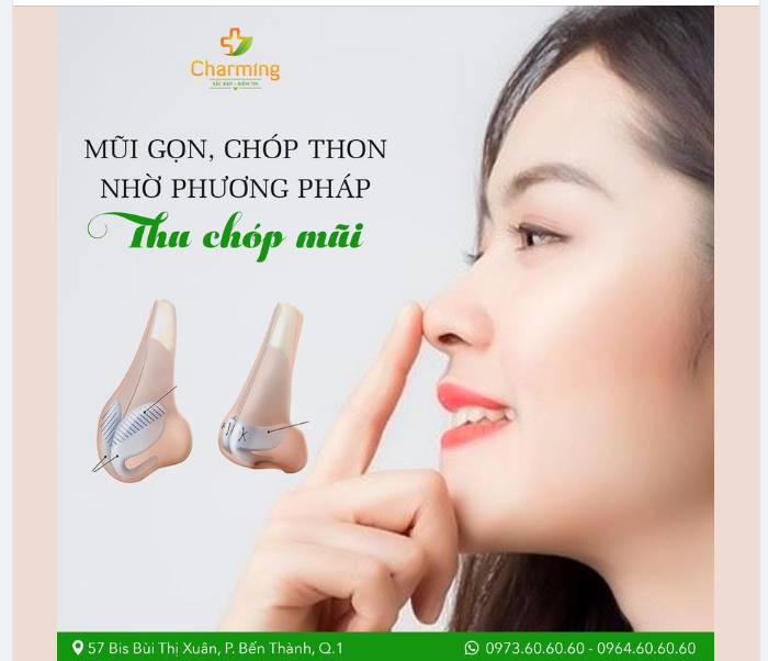 MŨI GỌN, CHÓP THON NHỜ PHƯƠNG PHÁP THU CHÓP MŨI