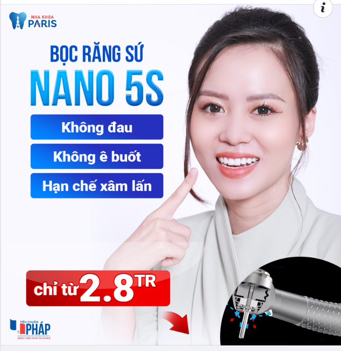 TẠI PARIS - BỌC RĂNG SỨ VỚI SIÊU CÔNG NGHỆ CHỈ TỪ 2,8TR!