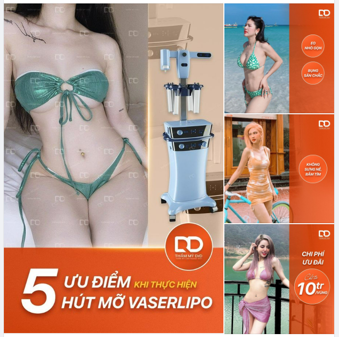 ĐIỂM DANH 5 ƯU ĐIỂM VƯỢT TRỘI CỦA CÔNG NGHỆ HÚT MỠ VASERLIPO