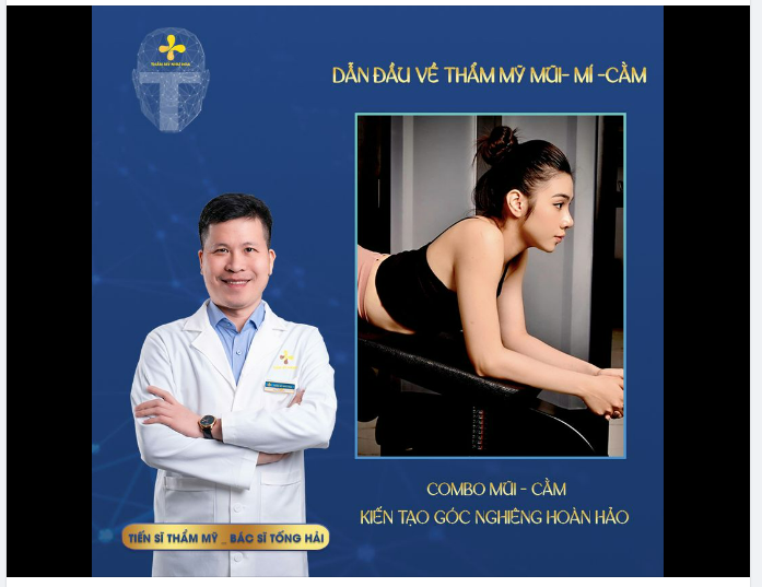 Hoàn thiện nhan sắc “cha sinh mẹ đẻ” với combo nâng mũi kết hợp độn cằm.