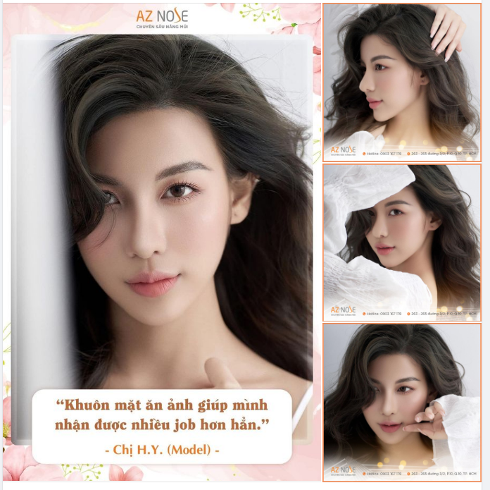 Nàng mẫu ảnh đẹp cuốn hút với dáng mũi Sline cao