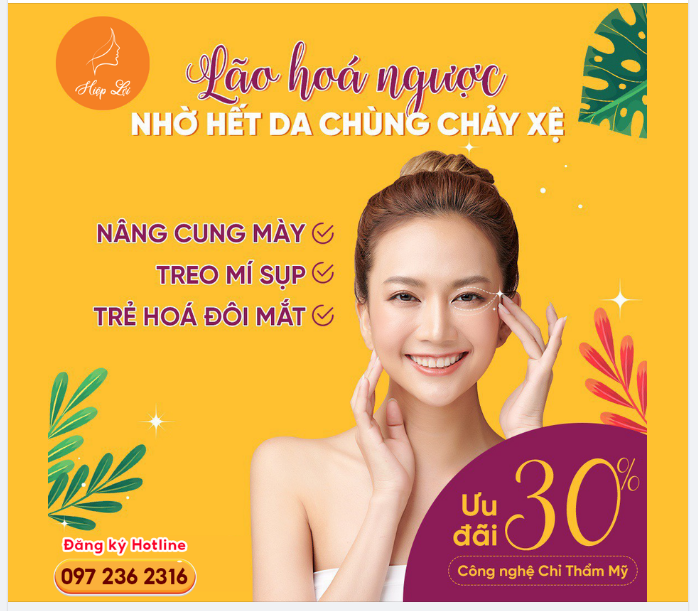 TRẺ HÓA VÙNG MẮT - CHẠM NÉT ĐÔI MƯƠI - ƯU ĐÃI 30%