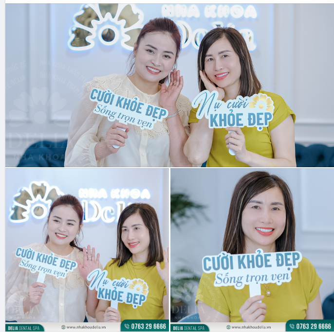 Niềm vui sau mỗi ngày làm việc của Nha khoa Delia là được ngắm nhìn nụ cười tươi xinh rạng rỡ của khách hàng.