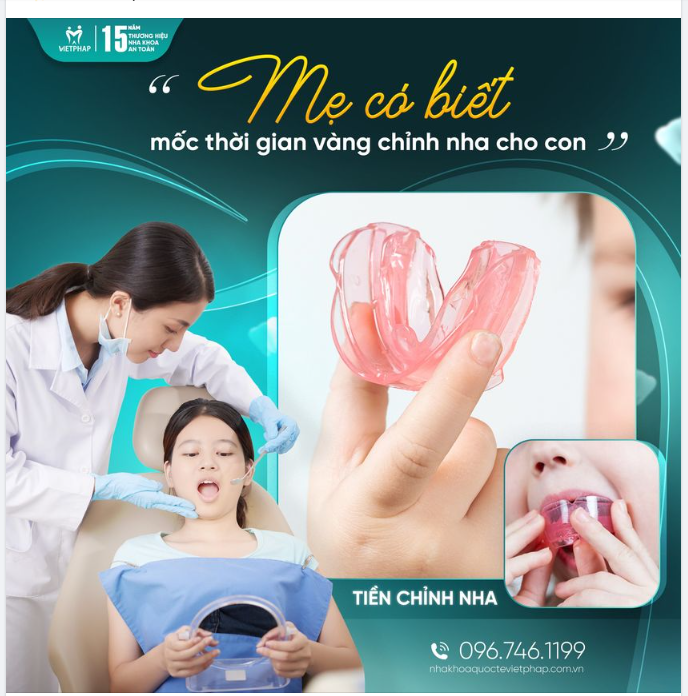 Đến Nha khoa quốc tế Việt Pháp, tiền chỉnh nha dựa trên nguyên lý cơ sinh học của răng, xương hàm của trẻ.