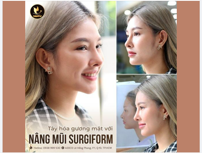 TÂY HÓA GƯƠNG MẶT VỚI NÂNG MŨI SURGIFORM