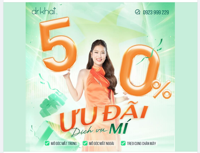 ƯU ĐÃI 50% CÁC DỊCH VỤ MÍ