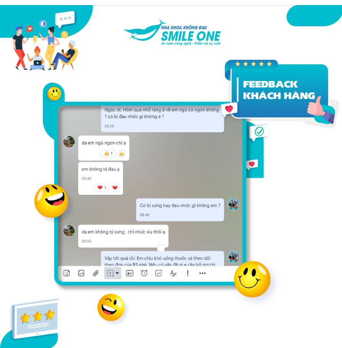 Chiếc feedback nhổ răng khôn của khách hàng đến vào một ngày mưa mát mẻ sau bao ngày nắng nóng.