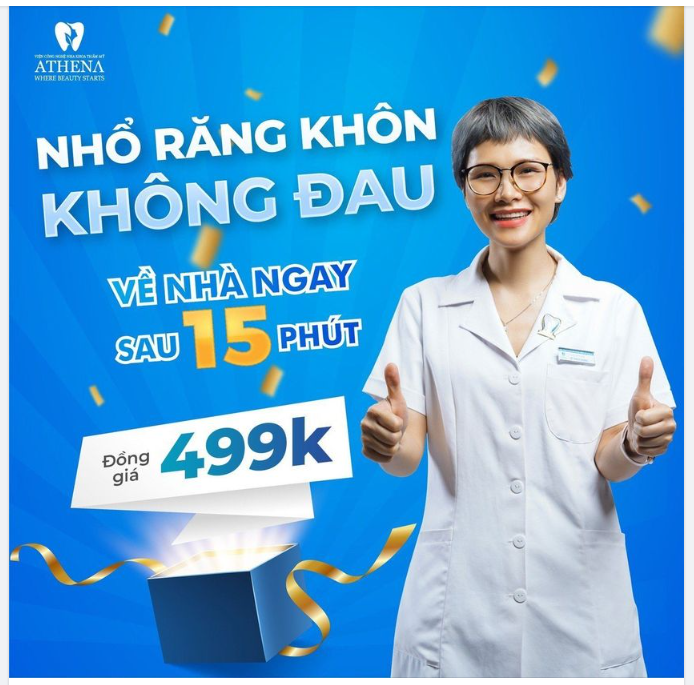 Xóa sổ răng khôn mọc ngu không đau - nhanh chóng - tiết kiệm tại ATHENA