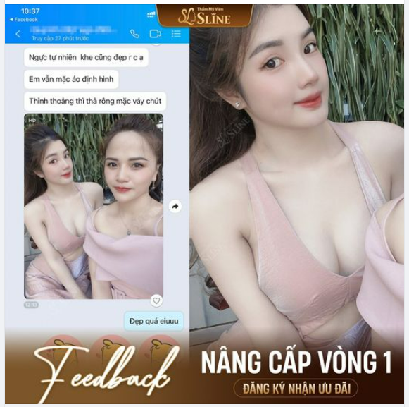 “Ngực tự nhiên, khe cũng đẹp rồi ạ”