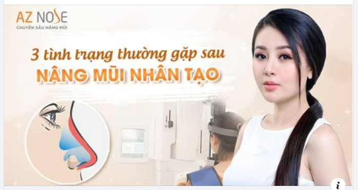 3 tình trạng thường gặp sau khi nâng mũi nhân tạo