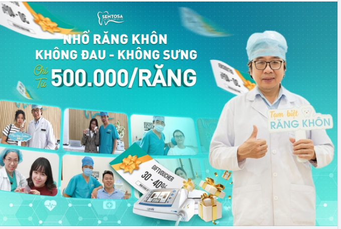 NHỔ RĂNG KHÔN KHÔNG ĐAU - KHÔNG SƯNG CHỈ TỪ 500K/RĂNG