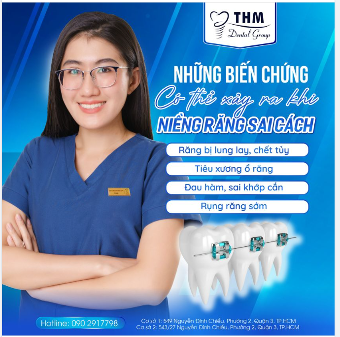BIẾN CHỨNG CÓ THỂ DIỄN RA KHI NIỀNG RĂNG SAI CÁCH