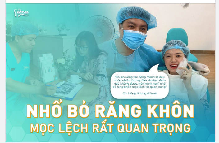 NHỔ BỎ RĂNG KHÔN MỌC LỆCH RẤT QUAN TRỌNG