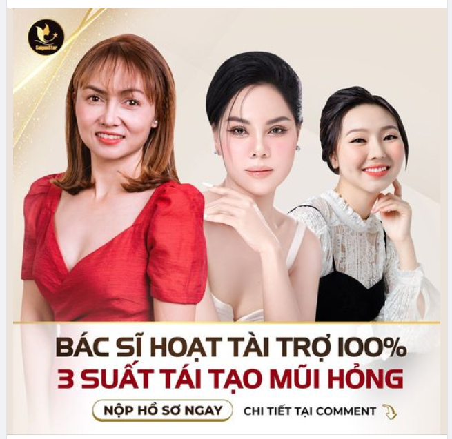 BÁC SĨ HOẠT TÀI TRỢ 100% - 3 SUẤT TÁI TẠO MŨI HỎNG