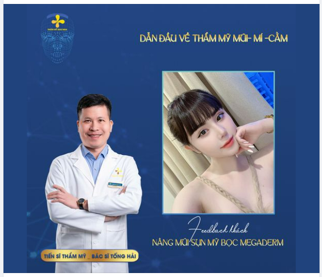 Nữ KH Thảo Nguyên bay từ thành phố Hồ Chí Minh ra ngoài Hà Nội, tìm tới TM Như Hoa - Tiến sĩ, bác sĩ Tống Hải với tình trạng mũi: Mũi từng nâng 3 năm bị viêm, mới tháo ra được 3 tháng.