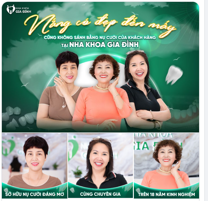 NẮNG CÓ ĐẸP ĐẾN MẤY CŨNG KHÔNG SÁNH BẰNG NỤ CƯỜI KHÁCH HÀNG TẠI NHA KHOA GIA ĐÌNH