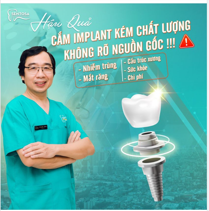 HẬU QUẢ CẮM IMPLANT KÉM CHẤT LƯỢNG-KHÔNG RÕ NGUỒN GỐC !!!