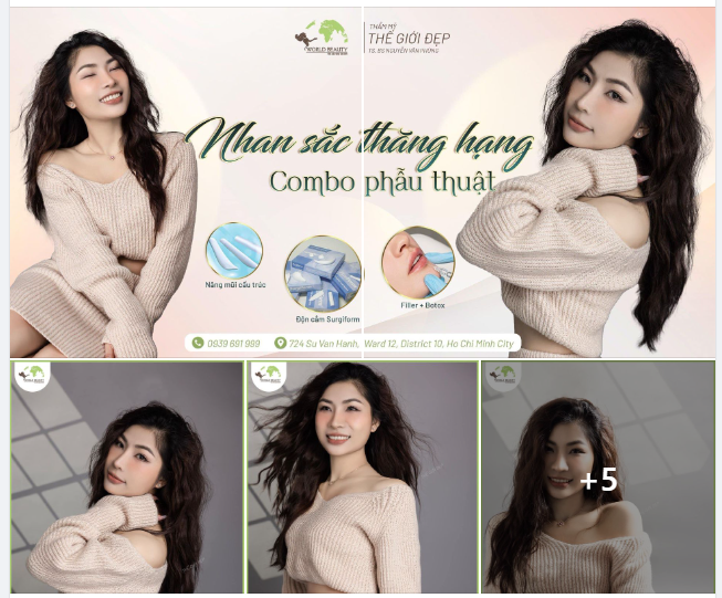 Combo phẫu thuật giúp thăng hạng nhan sắc, trẻ trung dung mạo nhan sắc