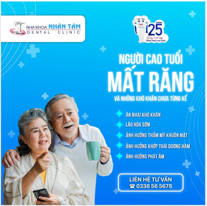Mất răng người cao tuổi và những khó khăn chưa từng kể