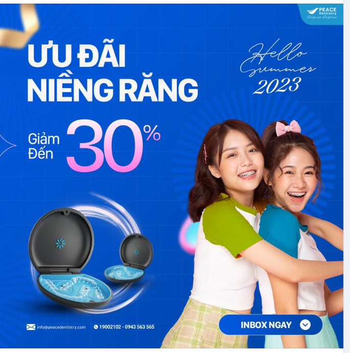 NIỀNG RĂNG MÙA HÈ GIẢM ĐẾN 30% - MIỄN PHÍ KHÁM TƯ VẤN CÙNG BÁC SĨ CHỈNH NHA GIỎI VÀ TẬN TÂM.