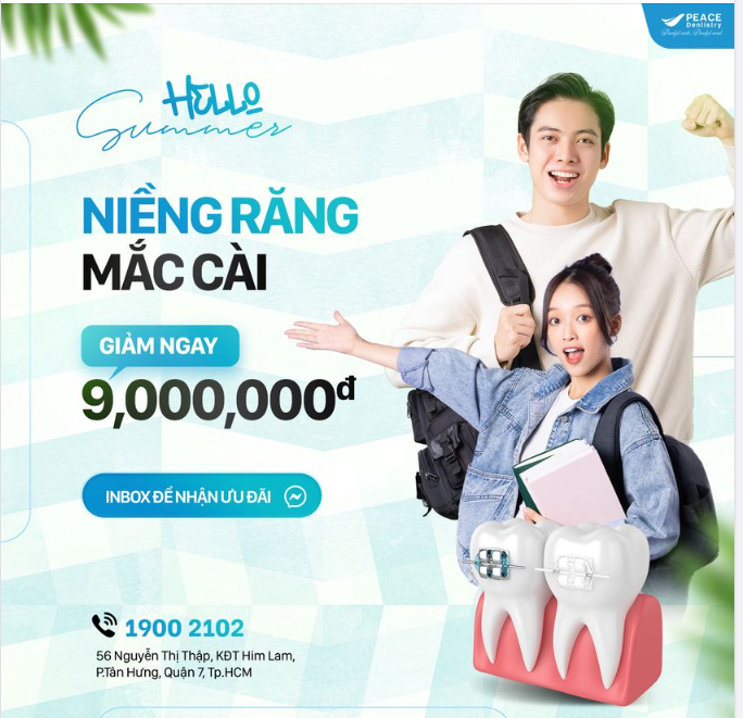 TOP 1: NIỀNG RĂNG TẠI PEACE DENTISTRY VÀ NHẬN SIÊU ƯU ĐÃI