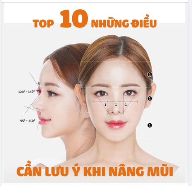 TOP 10 NHỮNG ĐIỀU CẦN LƯU Ý KHI NÂNG MŨI