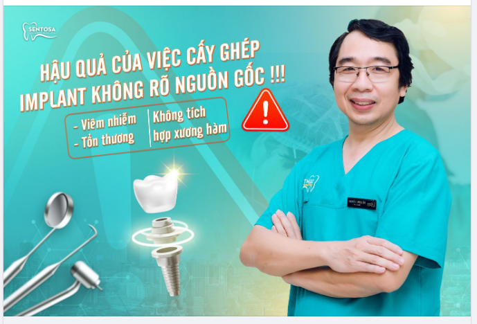 HẬU QUẢ CỦA VIỆC CẤY GHÉP IMPLANT KHÔNG RÕ NGUỒN GỐC