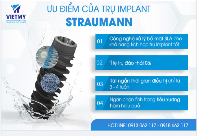ƯU ĐIỂM NỔI BẬT CỦA TRỤ STRAUMANN (THỤY SĨ)