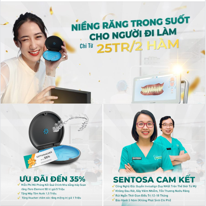 NIỀNG RĂNG TRONG SUỐT- THẨM MỸ CHO NGƯỜI ĐI LÀM TỪ 25TR/2 HÀM