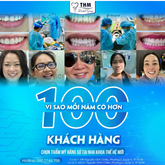 VÌ SAO MỖI NĂM CÓ 100+ KHÁCH HÀNG CHỌN THẨM MỸ RĂNG SỨ TẠI NHA KHOA THẾ HỆ MỚI