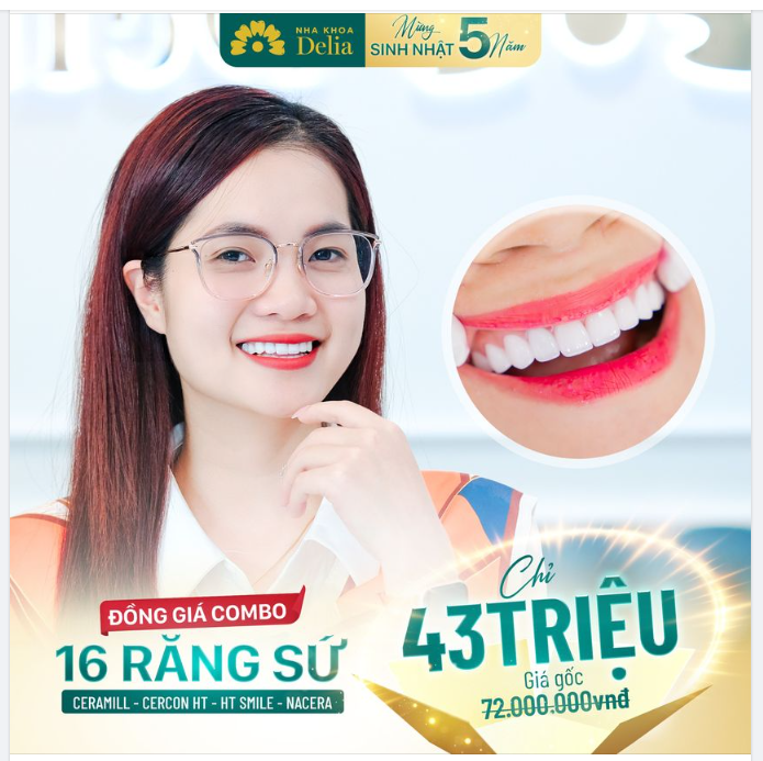 Sinh nhật 5 năm Delia: Siêu sales BỌC RĂNG SỨ
