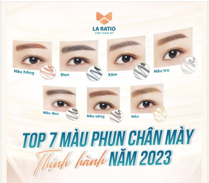 PHUN CHÂN MÀY MÀU NÀO ĐẸP? TOP 7 MÀU THỊNH HÀNH 2023