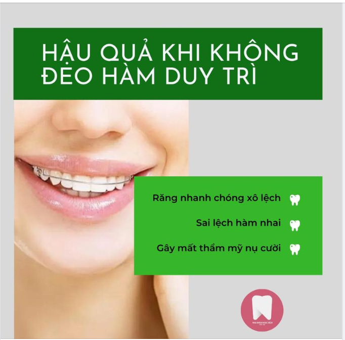 ĐIỀU GÌ SẼ XẢY RA KHI BẠN KHÔNG ĐEO HÀM DUY TRÌ HẬU CHỈNH NHA?