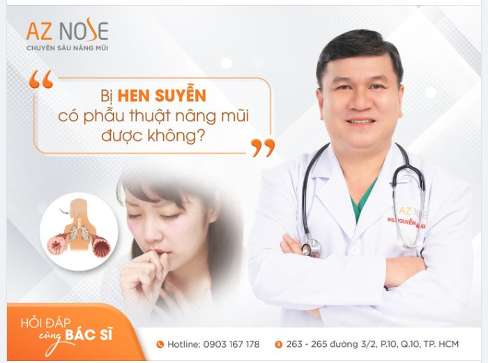 Bị hen suyễn có phẫu thuật nâng mũi được không