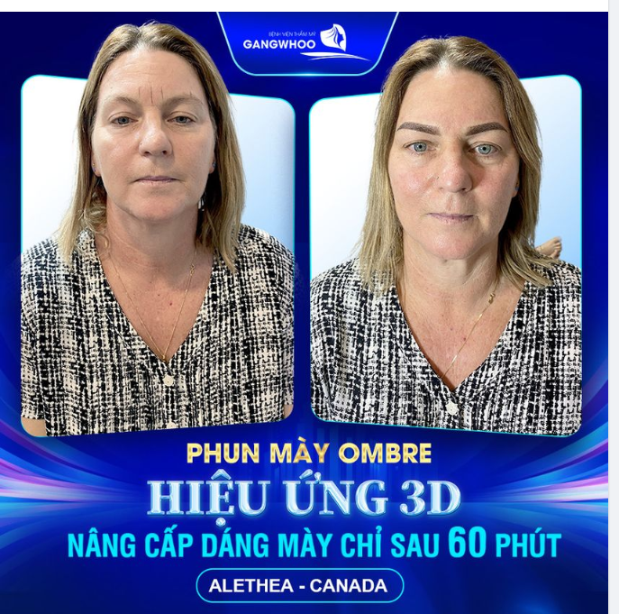 Phun MÀy Ombre HiỆu Ứng 3d NÂng CẤp DÁng MÀy ChỈ Sau 60 PhÚt 7271