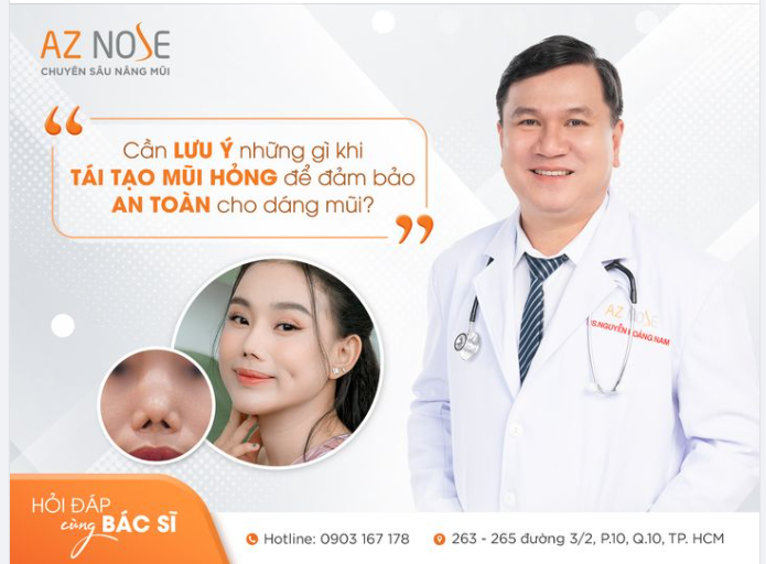 3 điều cần lưu ý để đảm bảo an toàn khi tái tạo mũi hỏng