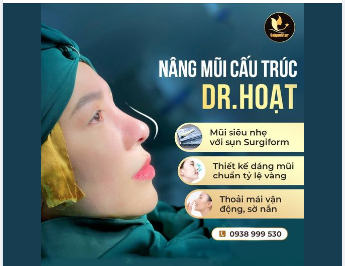 NÂNG MŨI CẤU TRÚC DR. HOẠT VỚI 3 ƯU ĐIỂM: