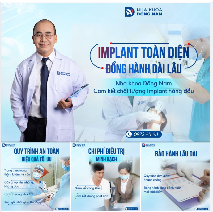 3 CAM KẾT CHẤT LƯỢNG VỀ DỊCH VỤ IMPLANT CHỈ CÓ TẠI NHA KHOA ĐÔNG NAM