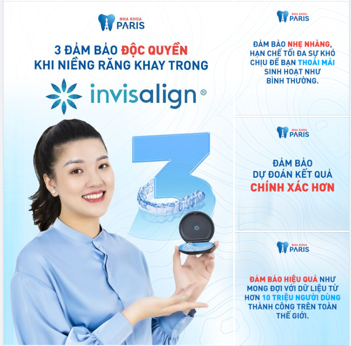 “3 ĐẢM BẢO” ĐỘC QUYỀN KHI NIỀNG RĂNG TRONG SUỐT INVISALIGN