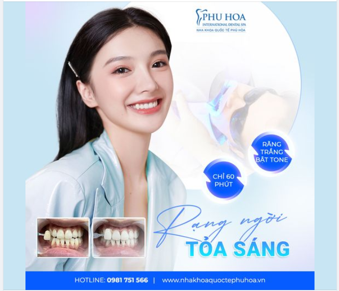 RĂNG TRẮNG SÁNG CHỈ SAU 60 PHÚT