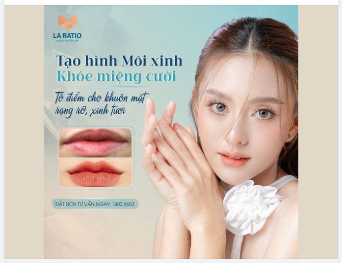 Tạo hình Môi xinh - Khóe miệng cười