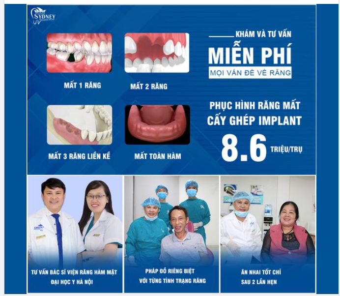 TRỒNG RĂNG IMPLANT 1 LẦN – ĂN NHAI TRỌN ĐỜI CHO NGƯỜI MẤT 1 RĂNG - MẤT 2 RĂNG - MẤT NHIỀU RĂNG