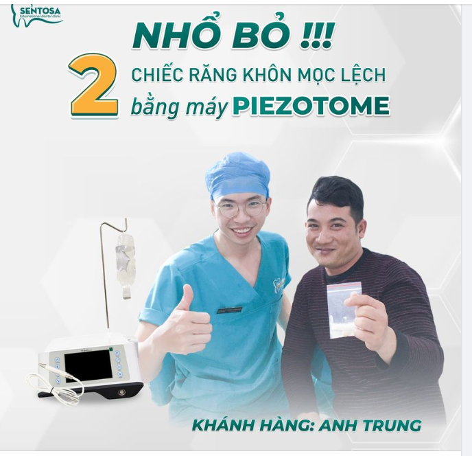 Trường hợp trên của anh Đoàn Anh Trung khi đến Sentosa thăm khám và chụp phim về tình trạng răng khôn của mình.
