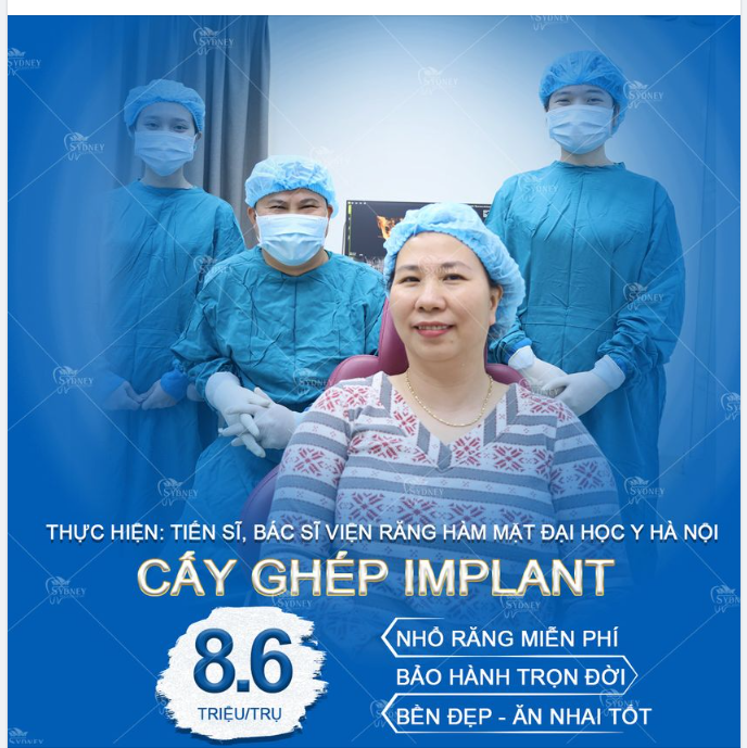CẤY GHÉP IMPLANT - ƯU ĐÃI KHỦNG GIẢM 46% CHỈ CÒN 8TR6/TRỤ!