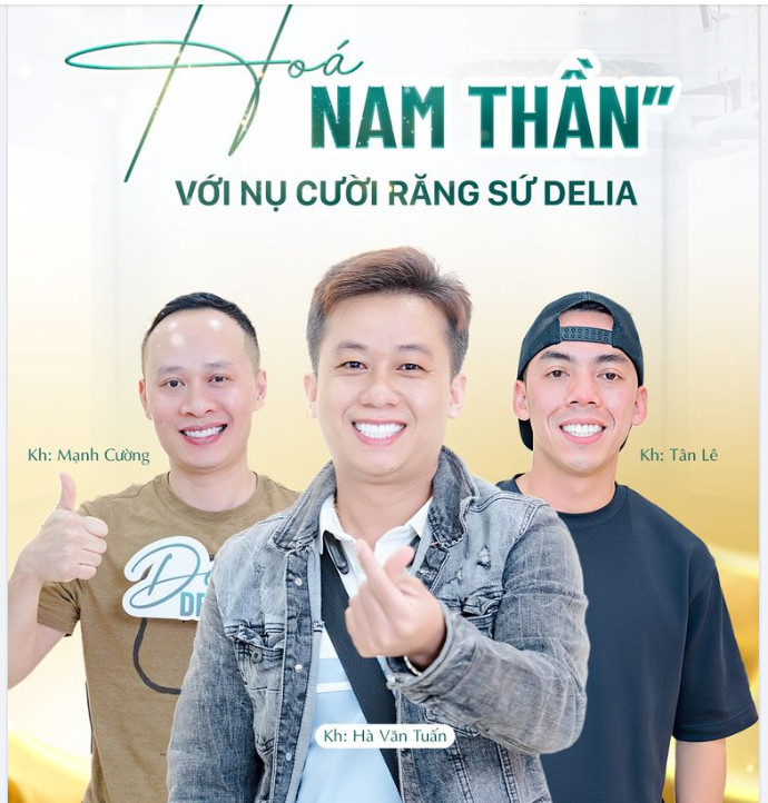 Thẩm mỹ răng sứ - Nâng tầm diện mạo cùng các nam thần Delia